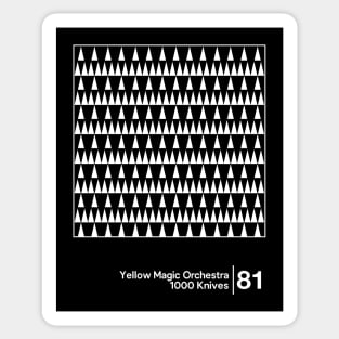 Yellow Magic Orchestra - 1000 Knives / Minimal Style Graphic Artwork Design Sticker